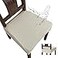 Genina Waterproof Seat Covers for Dining Room Chair Covers Waterproof Dining Chair Covers 6 PCSRearCovered Beige