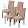 Genina Waterproof Dining Room Chair Covers 4 Pack Stretch Parsons Chair Slipcovers for Dining Room Kitchen Chair Protector Cover Removable Washable 4 Flower PatternKhaki