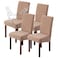 Genina Waterproof Dining Room Chair Covers 4 Pack Stretch Parsons Chair Slipcovers for Dining Room Kitchen Chair Protector Cover Removable Washable 4 Flower PatternKhaki