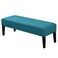 Lebaley Stretch Jacquard Ottoman Bench Cover Removable Washable Slipcover for 4254 inch Rectangular Benches Bar Stools and Dining Room Chairs Fits 1418 WidePeacock Blue