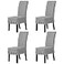 Easy-Going EasyGoing Dining Chair Covers Stretch Parsons Chair Slipcover with Skirt Chair Covers for Dining Room Restaurant Banquet 4 PCS Light Gray