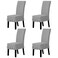 Easy-Going EasyGoing Dining Chair Covers Stretch Parsons Chair Slipcover with Skirt Chair Covers for Dining Room Restaurant Banquet 4 PCS Light Gray