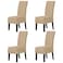 Easy-Going EasyGoing Dining Chair Covers Stretch Parsons Chair Slipcover with Skirt Chair Covers for Dining Room Restaurant Banquet 4 PCS Sand