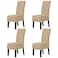 Easy-Going EasyGoing Dining Chair Covers Stretch Parsons Chair Slipcover with Skirt Chair Covers for Dining Room Restaurant Banquet 4 PCS Sand