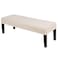 SearchI Stretch Dining Bench Cover Washable Durable Bench Covers Slipcover Rectangle Bench Seat Covers for Dining Room Living Room KitchenBeige Grid