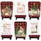 FuWeave 6 Pcs Christmas Nativity Scene Chair Back Covers Xmas Chair Protector Slipcovers Washable Winter Dining Room Seat Covers for Home Hotel Kitchen Decorations