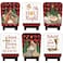 FuWeave 6 Pcs Christmas Nativity Scene Chair Back Covers Xmas Chair Protector Slipcovers Washable Winter Dining Room Seat Covers for Home Hotel Kitchen Decorations