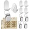 Yaocom 4 Set Tapestry Wall Hanging Clips Self Adhesive Wall Hanger Textile Art Decoration Metal Clips for Hanging Rugs Carpet Display Silver