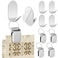 Yaocom 4 Set Tapestry Wall Hanging Clips Self Adhesive Wall Hanger Textile Art Decoration Metal Clips for Hanging Rugs Carpet Display Silver
