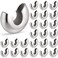 Henoyso 24 Pcs Bead Chain Stop 7 mm Large Beaded Chain Stopper Metal Blind Control Ball Physical Crimp Stopper for Sizes 6 or 8 Silver