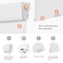 Persilux No Drill No Tools 100 Blackout Roller Shades for Indoor windows FreeStop Cordless Roller Blinds UV Protection Thermal Insulated Fabric Roller Window Shades for Home White 20W x 72H