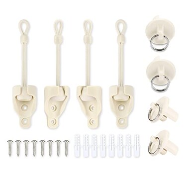 Vasteo Coolaroo Shade Replacement Parts Bungee Kit and End CapWeather Resistancefor Coolaroo Exterior Roller ShadeOutdoor BlindsRoller ShadesSand2 Set