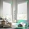 MANSNIX Smart Motorized Blinds with Remote Control Blackout Roller Shades Custom Smart Blinds with Valance Cordless Electric Window Blinds Automatic ShadesWhite33 Wx72 H