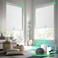 MANSNIX Smart Motorized Blinds with Remote Control Blackout Roller Shades Custom Smart Blinds with Valance Cordless Electric Window Blinds Automatic ShadesWhite33 Wx72 H
