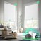 MANSNIX Smart Motorized Blinds with Remote Control Blackout Roller Shades Custom Smart Blinds with Valance Cordless Electric Window Blinds Automatic ShadesWhite33 Wx72 H