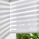 Persilux Cordless Zebra Blinds for Windows FreeStop Room Darkening Window Blinds 26 W x 72 H White Light Control for Day and Night Privacy Protection Window Treatments Roller Shades for Home