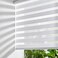 Persilux Cordless Zebra Blinds for Windows FreeStop Room Darkening Window Blinds 26 W x 72 H White Light Control for Day and Night Privacy Protection Window Treatments Roller Shades for Home