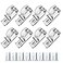 BOLWHAO Roller Shade Clear Saftey Chain and Cord Guide P Clip Fixation Hook for Bead Chain for Roller BlindsSet of 8 Screws Included