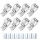 BOLWHAO Roller Shade Clear Saftey Chain and Cord Guide P Clip Fixation Hook for Bead Chain for Roller BlindsSet of 8 Screws Included