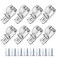 BOLWHAO Roller Shade Clear Saftey Chain and Cord Guide P Clip Fixation Hook for Bead Chain for Roller BlindsSet of 8 Screws Included