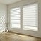 Foiresoft FOIRESOFT Cordless Custom Zebra Roller Shades and Blinds Basic White W 27 x H 48 inch Dual Layer Sheer for Day and Night Light Control Privacy 20 to 105 in Height