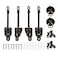 Vasteo Coolaroo Replacement Parts Bungee Kit and End CapWeather Resistancefor Coolaroo Exterior Roller ShadeOutdoor BlindsBrown2 Set