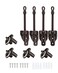IVYSUN Coolaroo Replacement Parts Shade Tie Downs and End Cap with Ring KitWeather ResistanceCompatible with Coolaroo Exterior Roller ShadeOutdoor BlindsBrown2 Set