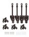 IVYSUN Coolaroo Replacement Parts Shade Tie Downs and End Cap with Ring KitWeather ResistanceCompatible with Coolaroo Exterior Roller ShadeOutdoor BlindsBrown2 Set