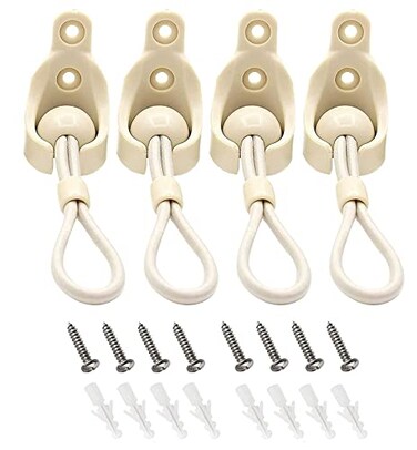 JTIAENG Universal Bungee Kit Parts for Sun Shades Blackout Roller up Blinds Bungee Kit 2 Set Sand