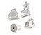 HUIYEETEX Roller Blinds Replacement Parts Kit for 1538mm Tube Roller Shade Fitting with R8 Clutch Metal Bracket and Pin Plug