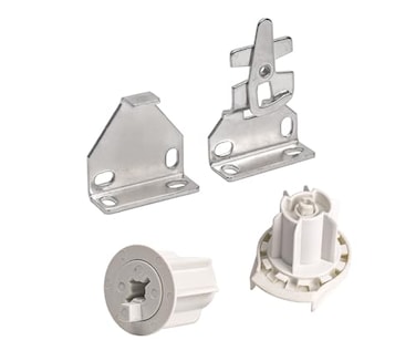 HUIYEETEX Roller Blinds Replacement Parts Kit for 1538mm Tube Roller Shade Fitting with R8 Clutch Metal Bracket and Pin Plug