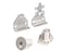 HUIYEETEX Roller Blinds Replacement Parts Kit for 1538mm Tube Roller Shade Fitting with R8 Clutch Metal Bracket and Pin Plug
