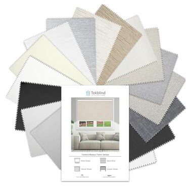 Tokblind Blackout Roller Shade Fabric Sample Swatch Multicolor
