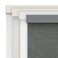 AOSKY Linen Roller Blinds Shades for Indoor Windows Pull Down Cordless Blackout Black Out Window Shade 20 Inch Blinds for Home Dark Grey