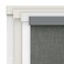 AOSKY Linen Roller Blinds Shades for Indoor Windows Pull Down Cordless Blackout Black Out Window Shade 20 Inch Blinds for Home Dark Grey