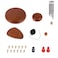 KK magsun Wind Chime Parts Replacement 20 PCS Wood Wind Chime Repair Kit Including Round Top Clapper Wind Catcher 164FT Nylon Cord Brass Pin Ideal for DIY Wind Chimes Making and Restring