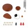 KK magsun Wind Chime Parts Replacement 20 PCS Wood Wind Chime Repair Kit Including Round Top Clapper Wind Catcher 164FT Nylon Cord Brass Pin Ideal for DIY Wind Chimes Making and Restring