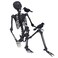 IDMOP 54Ft Halloween SkeletonPosable Skeleton Full Size Skeleton with Movable Joints and 2PC Black Feathered Crows for Halloween Decorations Outside and Inside