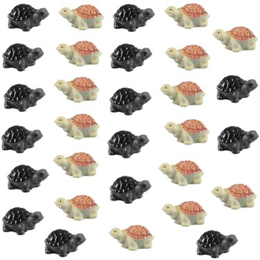 MAOMIA 40 Pcs Miniature Turtle Resin Figurine Plant Pot Fish Tank Decorations Fairy Garden Mini Tortoise Micro Landscape Decor Ornament