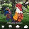 Natelf Metal Rooster Garden Statues Sculptures Chicken Yard Art Decor Standing Animal Lawn Ornament for Backyard Patio Kitchen Decorations