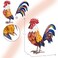 Natelf Metal Rooster Garden Statues Sculptures Chicken Yard Art Decor Standing Animal Lawn Ornament for Backyard Patio Kitchen Decorations