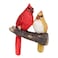 Bits and Pieces Pair of Cardinals Tree Hugger Yard Decorations Whimsical Tree Birds Sculpture Garden Decoration Garden Peeker Yard Art