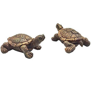 MAOMIA 2 Pcs Miniature Turtle Figurines Fish Tank Decoration Fairy Garden Teutle Landscape Decor Ornament