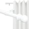 DonSail 1 Inch White Curtain Rod for Windows 26 to 42 Inch with Window Treatment Hardware Decorative Bedroom Kitchen Drapery Window Curtain Rod and Bracket Set for Drapes and Curtains