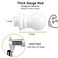 DonSail 1 Inch White Curtain Rod for Windows 26 to 42 Inch with Window Treatment Hardware Decorative Bedroom Kitchen Drapery Window Curtain Rod and Bracket Set for Drapes and Curtains