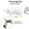 DonSail 1 Inch White Curtain Rod for Windows 26 to 42 Inch with Window Treatment Hardware Decorative Bedroom Kitchen Drapery Window Curtain Rod and Bracket Set for Drapes and Curtains
