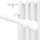 DonSail 1 Inch White Curtain Rod for Windows 26 to 42 Inch with Window Treatment Hardware Decorative Bedroom Kitchen Drapery Window Curtain Rod and Bracket Set for Drapes and Curtains