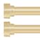 hei! dear 2 Pack Gold Curtain Rods for Windows 30 to 42 Inch2535ft 1 Inch Diameter Heavy Duty Curtain Rods Adjustable Curtains Rod Modern Decorative Drapery Rod 3042 Brass Gold