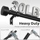 hei! dear Black Curtain Rods for Windows 28 to 48 Inch234ft 1 Inch Diameter Heavy Duty Curtain Rod Adjustable Decorative Drapery Poles 1845 Matte Black