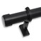 BLASTHOME BlastHome NonAdjustable Luxury Curtain Rods for Windows 1 Rod Set 12 foot Fixed Length Three Rods Connect for a Seamless Look Tuxedo Black